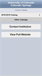 Mobile Screenshot of catalog.uccs.edu