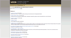 Desktop Screenshot of a2z.webworks.uccs.edu