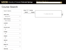 Tablet Screenshot of course.uccs.edu